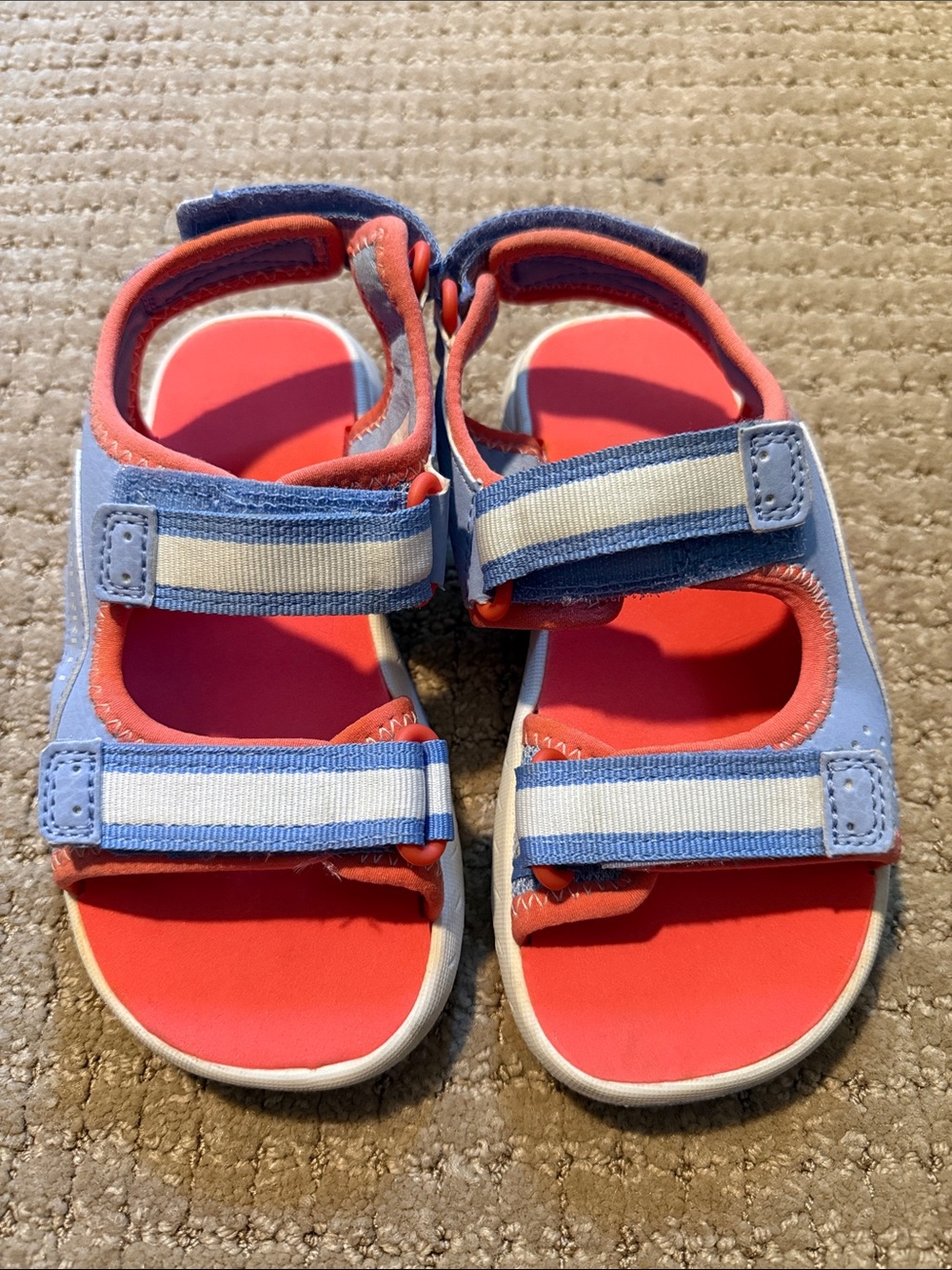 Merrell Kids Adjustable Sport Sandals in Coral and Light Blue